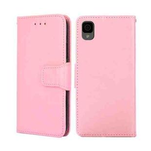 For TCL 30Z/T602DL Crystal Texture Leather Phone Case(Pink)