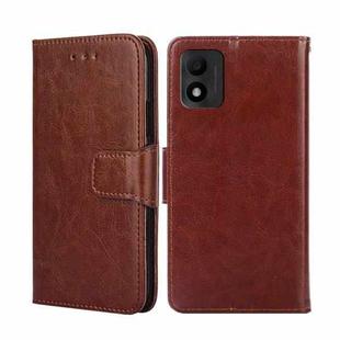 For TCL 303 Crystal Texture Leather Phone Case(Brown)