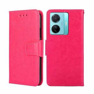 For vivo S15E 5G/T1 Snapdragon 778G Crystal Texture Leather Phone Case(Rose Red)