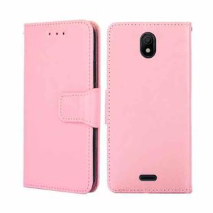 For Nokia C100 Crystal Texture Leather Phone Case(Pink)