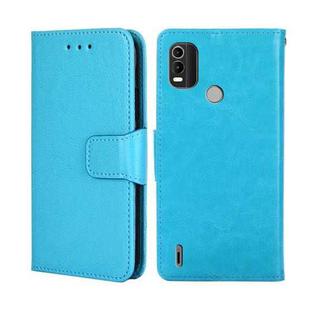 For Nokia C21 Plus Crystal Texture Leather Phone Case(Light Blue)