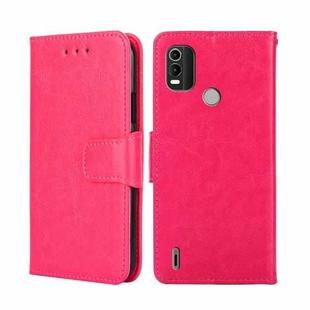 For Nokia C21 Plus Crystal Texture Leather Phone Case(Rose Red)