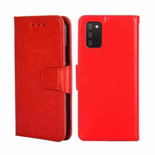For Samsung Galaxy A03S US Version 165.85mm Crystal Texture Leather Phone Case(Red)