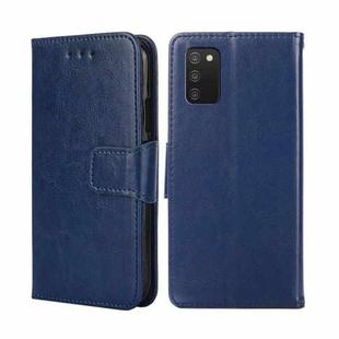 For Samsung Galaxy A03S US US Version 165.85mm Crystal Texture Leather Phone Case(Royal Blue)