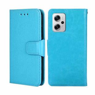 For Xiaomi Redmi Note 11T Pro 5G/Note 11T Pro+ 5G Crystal Texture Leather Phone Case(Light Blue)