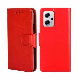 For Xiaomi Redmi Note 11T Pro 5G/Note 11T Pro+ 5G Crystal Texture Leather Phone Case(Red)
