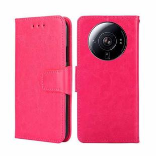 For Xiaomi 12S Ultra Crystal Texture Leather Phone Case(Rose Red)