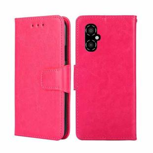 For Xiaomi Poco M4 5G Crystal Texture Leather Phone Case(Rose Red)