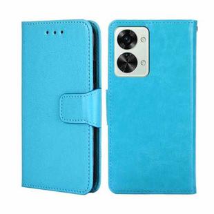 For OnePlus Nord 2T Crystal Texture Leather Phone Case(Light Blue)