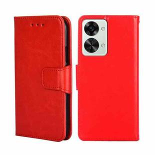 For OnePlus Nord 2T Crystal Texture Leather Phone Case(Red)
