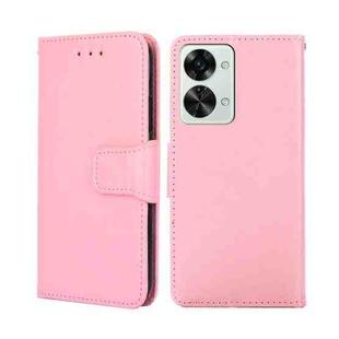 For OnePlus Nord 2T Crystal Texture Leather Phone Case(Pink)