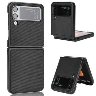 For Samsung Galaxy Z Flip3 5G Pasted Leather Protective Phone Case(Black)