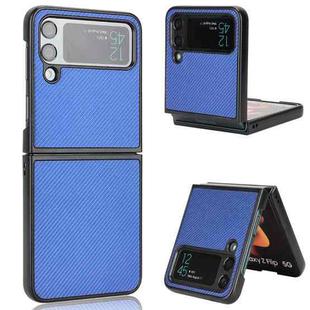 For Samsung Galaxy Z Flip3 5G Pasted Leather Protective Phone Case(Blue)