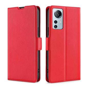 For Xiaomi 12 Lite Ultra-thin Voltage Side Buckle Horizontal Flip Leather Phone Case(Red)