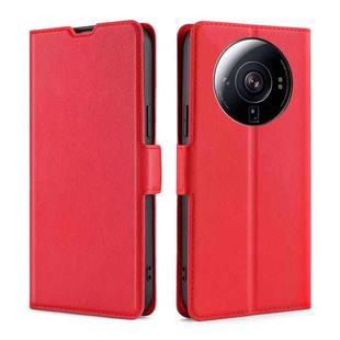 For Xiaomi 12S Ultra Ultra-thin Voltage Side Buckle Horizontal Flip Leather Phone Case(Red)