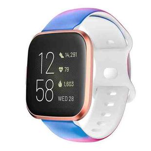 For Fitbit Versa Printing Butterfly Buckle Silicone Watch Band(Tie Dye)