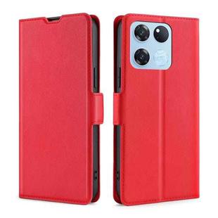For OnePlus Ace Racing Ultra-thin Voltage Side Buckle Horizontal Flip Leather Phone Case(Red)