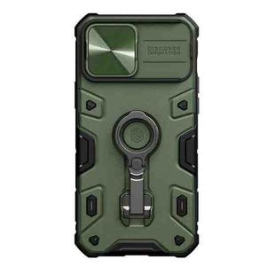 For iPhone 13 Pro Max NILLKIN CamShield Armor Pro Phone Case with Ring Holder (Green)