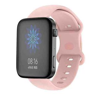For Xiaomi Mi Watch 18mm Butterfly Buckle Silicone Watch Band(Pink)