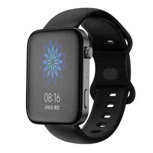 For Xiaomi Mi Watch 18mm Butterfly Buckle Silicone Watch Band(Black)