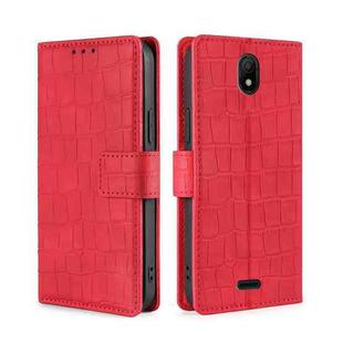 For Nokia C100 Skin Feel Crocodile Magnetic Clasp Leather Phone Case(Red)