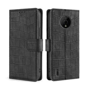 For Nokia C200 Skin Feel Crocodile Magnetic Clasp Leather Phone Case(Black)