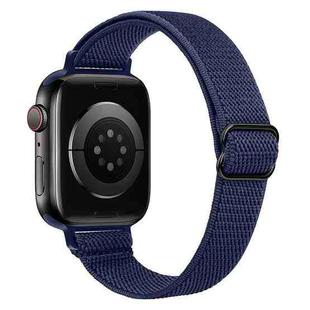 Small Waist Nylon Watch Band For Apple Watch Ultra 49mm / Series 8&7 45mm / SE 2&6&SE&5&4 44mm / 3&2&1 42mm(Dark Navy Blue)