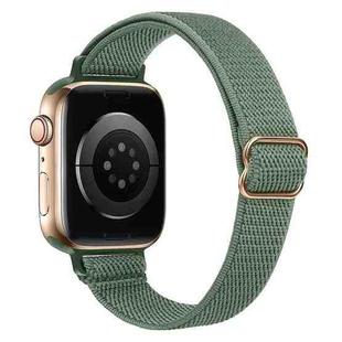 Small Waist Nylon Watch Band For Apple Watch Series 8&7 41mm / SE 2&6&SE&5&4 40mm / 3&2&1 38mm(Pine Needle Green)