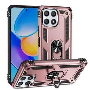 For Honor Play6T Pro / X8 / X30i Shockproof TPU + PC Phone Case with 360 Degree Rotating Holder(Rose Gold)