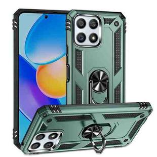 For Honor Play6T Pro / X8 / X30i Shockproof TPU + PC Phone Case with 360 Degree Rotating Holder(Dark Green)