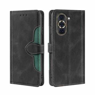 For Huawei nova 10 Pro Skin Feel Magnetic Buckle Leather Phone Case(Black)