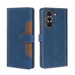 For Huawei nova 10 Pro Skin Feel Magnetic Buckle Leather Phone Case(Blue)