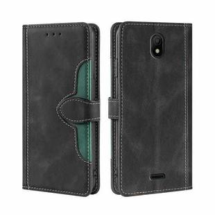 For Nokia C100 Skin Feel Magnetic Buckle Leather Phone Case(Black)