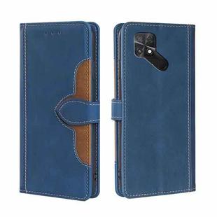 For Xiaomi Poco C40 Skin Feel Magnetic Buckle Leather Phone Case(Blue)