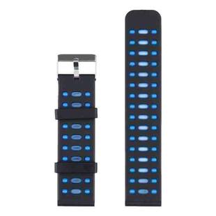 22mm Silicone Watch Band(Black Blue)