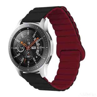 For Xiaomi Haylou Smart Watch 2 LS02 / RS4 / RS4 Plus Reverse Buckle Magnetic Silicone Watch Band(Black Wine Red)