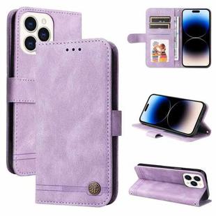 For iPhone 14 Pro Max Skin Feel Life Tree Leather Case (Purple)