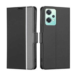 For OnePlus Nord CE 2 Lite 5G Twill Texture Side Button Leather Phone Case(Black)