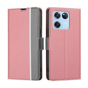 For OnePlus Ace Racing Twill Texture Side Button Leather Phone Case(Pink)