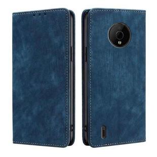 For Nokia C200 Anti-theft Brush Magnetic Leather Phone Case(Blue)