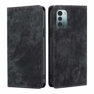 For Nokia G21/G11 Anti-theft Brush Magnetic Leather Phone Case(Black)