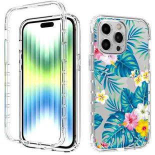 For iPhone 14 Pro Max Transparent Painted Phone Case (Banana Leaf)