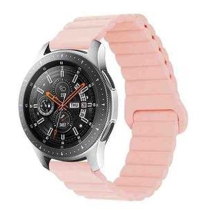 For Xiaomi Haylou RT / RT2 / GST / GS / RS3 Universal Reverse Buckle Magnetic Silicone Watch Band(Pink)