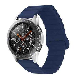 For Xiaomi Haylou RT / RT2 / GST / GS / RS3 Universal Reverse Buckle Magnetic Silicone Watch Band(Midnight Blue)