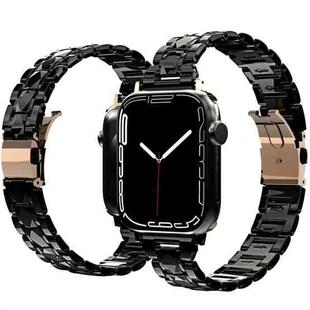 Electroplated Acrylic Watch Band For Apple Watch Series 8&7 41mm / SE 2&6&SE&5&4 40mm / 3&2&1 38mm(Black)