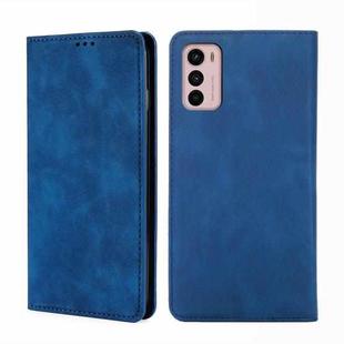 For Motorola Moto G42 4G Skin Feel Magnetic Horizontal Flip Leather Phone Case(Blue)