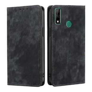 For Huawei Y8S RFID Anti-theft Brush Magnetic Leather Phone Case(Black)