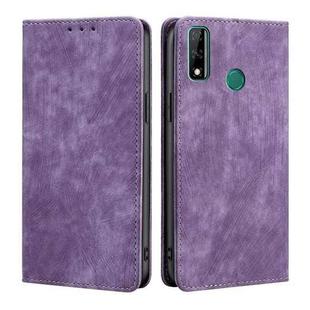 For Huawei Y8S RFID Anti-theft Brush Magnetic Leather Phone Case(Purple)