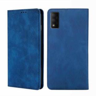 For TCL 30T T603DL Skin Feel Magnetic Horizontal Flip Leather Phone Case(Blue)