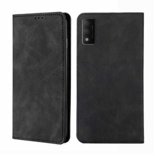 For TCL 30T T603DL Skin Feel Magnetic Horizontal Flip Leather Phone Case(Black)